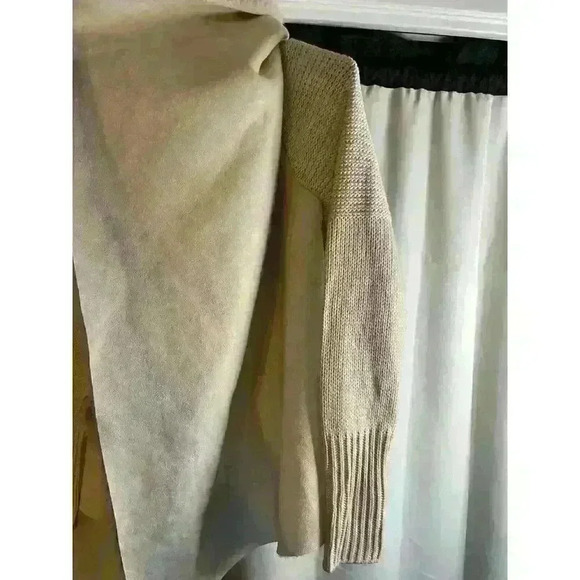 Gaby & Eden Women's Open Waterfall Front Cardigan Size Medium Cream in Color - Picture 8 of 12